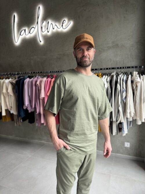 Pánske ľanové oversize tričko Eliáš